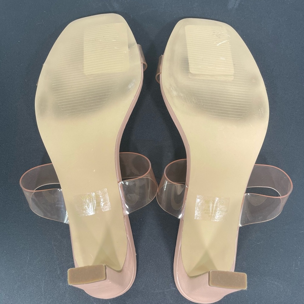 DV Dolce Vita Selsta Strappy Sandals Clear Blush Double Strap Block Heel size 10 - Picture 7 of 12